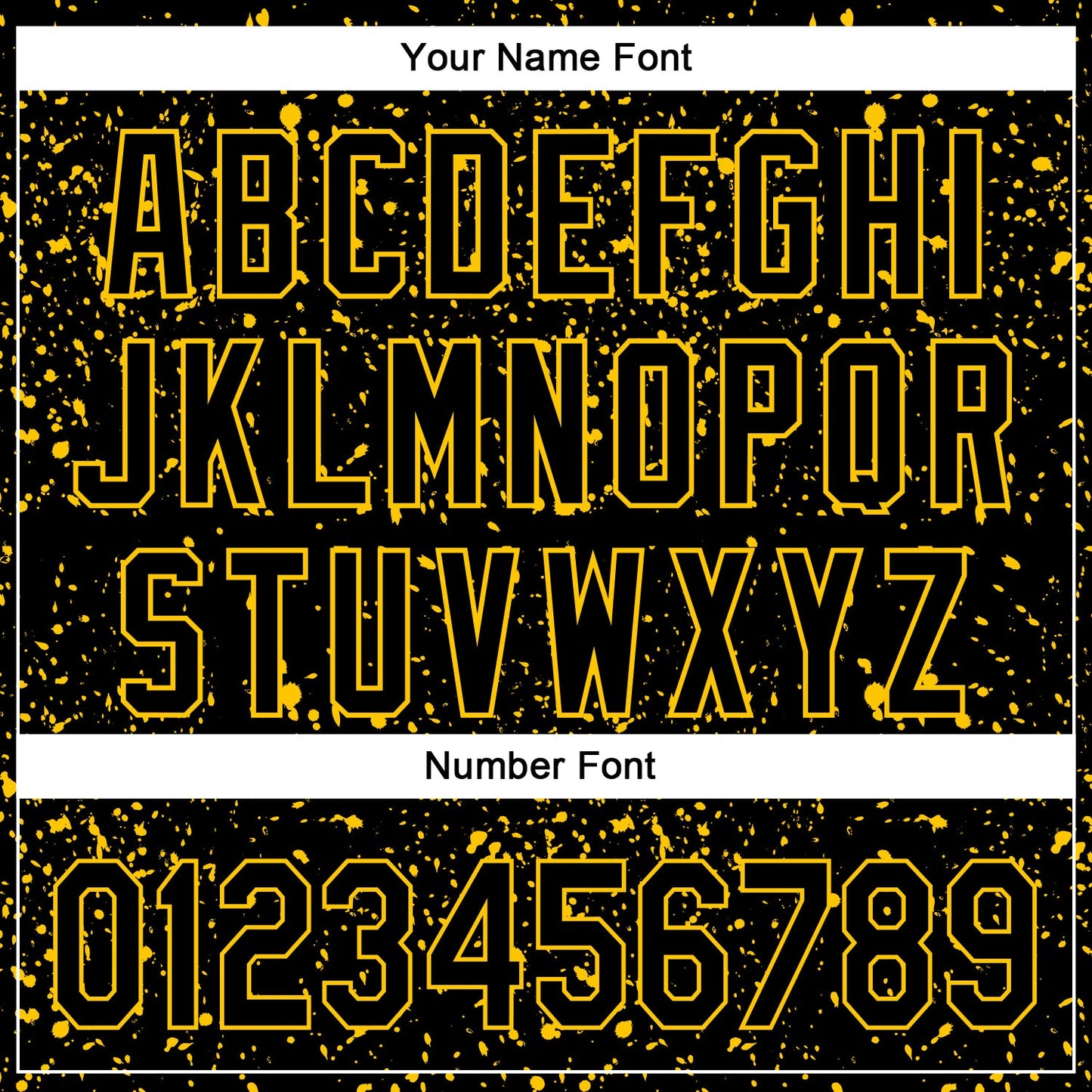Custom Black Yellow 3D Pattern Design Abstract Splatter Ink Authentic Baseball Jersey - Sky-Custom
