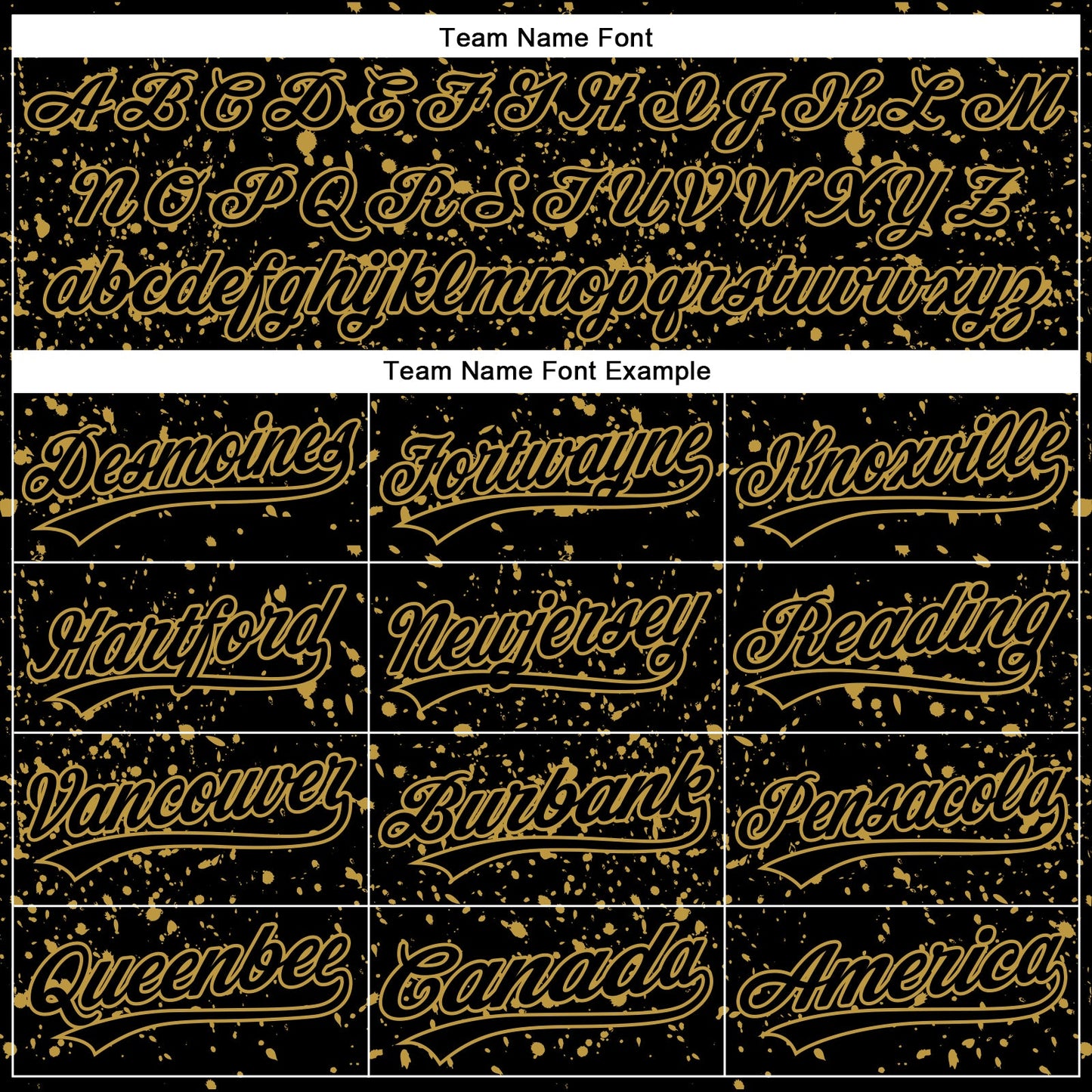 Custom Black Old Gold 3D Pattern Design Abstract Splatter Ink Authentic Baseball Jersey - Sky-Custom