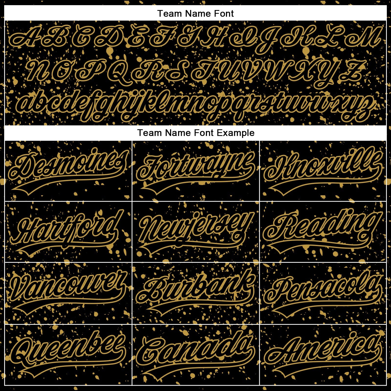 Custom Black Old Gold 3D Pattern Design Abstract Splatter Ink Authentic Baseball Jersey - Sky-Custom