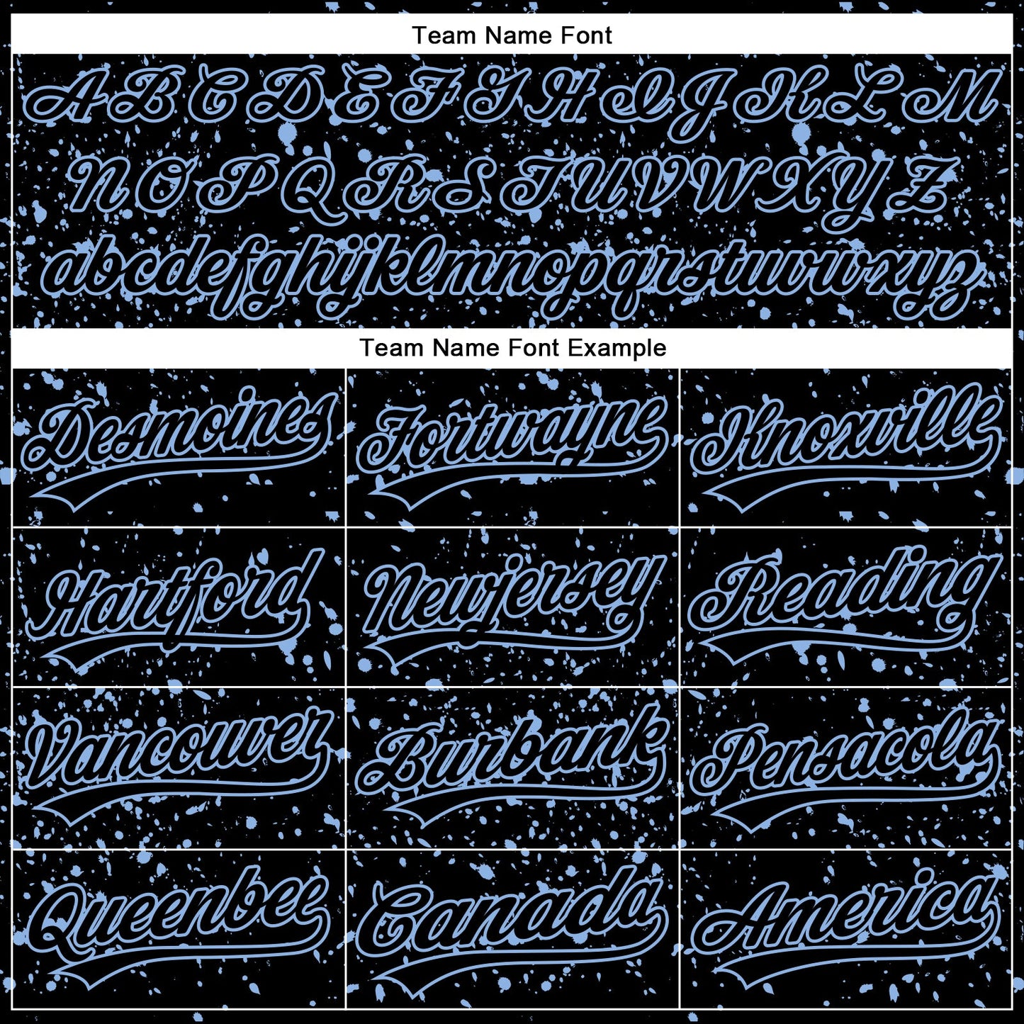Custom Black Light Blue 3D Pattern Design Abstract Splatter Ink Authentic Baseball Jersey - Sky-Custom
