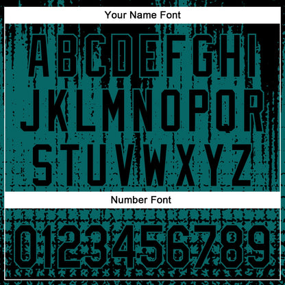 Custom Teal Black 3D Pattern Design Abstract Shape Authentic Baseball Jersey - Sky-Custom