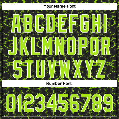 Custom Black Neon Green-White 3D Pattern Design Abstract Tiger And Zebra Authentic Baseball Jersey - Sky-Custom