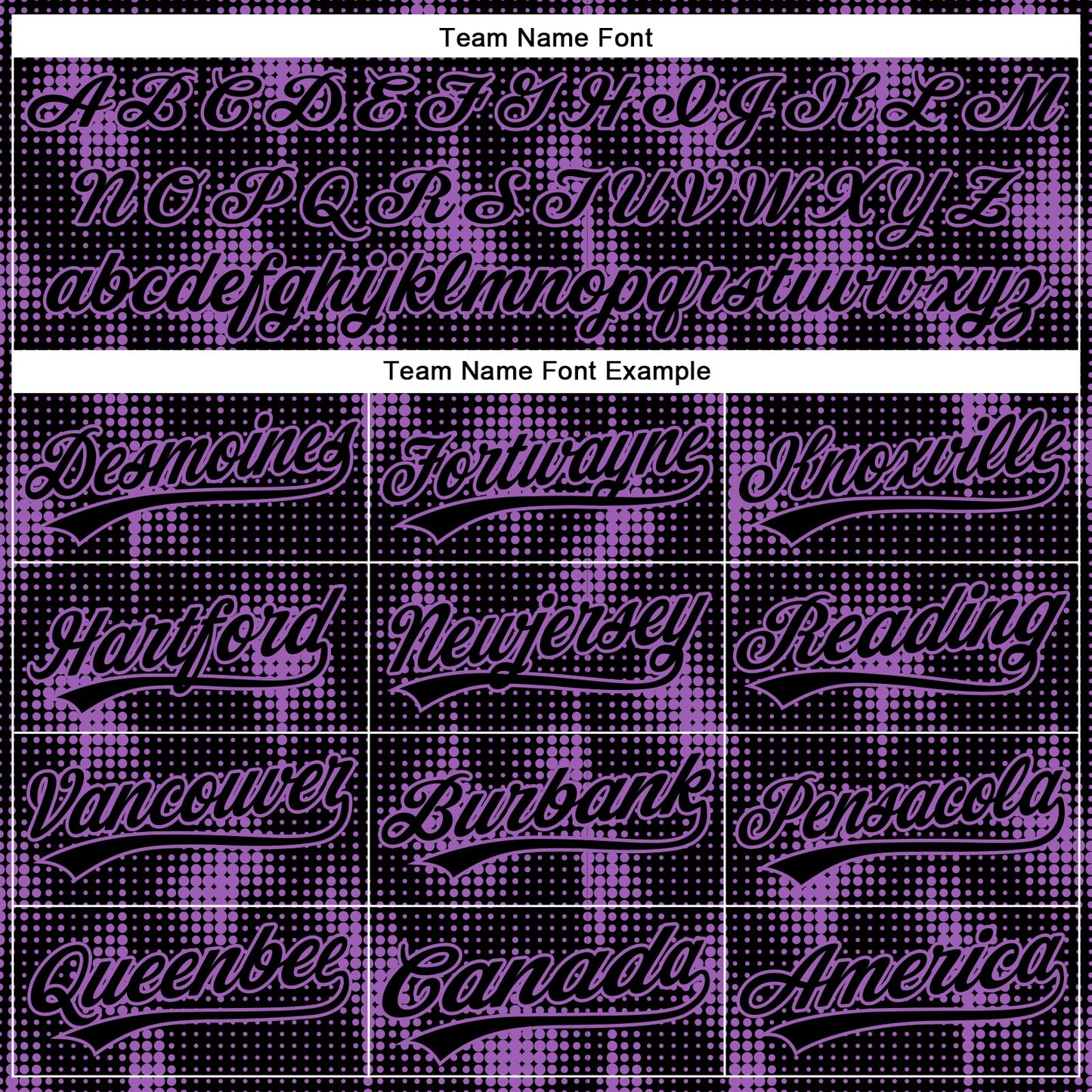 Custom Black Medium Purple 3D Pattern Design Halftone Dots Authentic Baseball Jersey - Sky-Custom