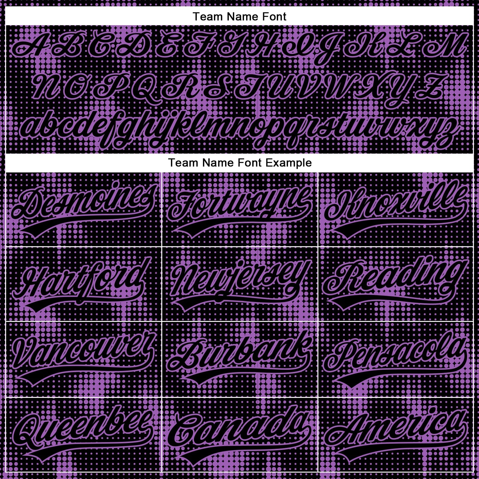Custom Black Medium Purple 3D Pattern Design Halftone Dots Authentic Baseball Jersey - Sky-Custom