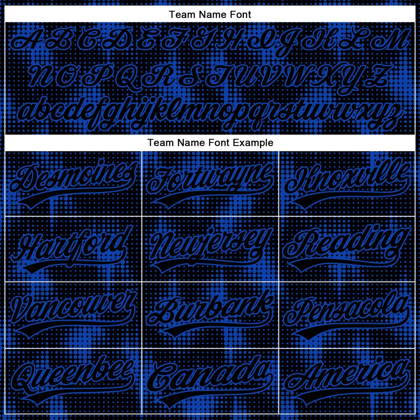Custom Black Thunder Blue 3D Pattern Design Halftone Dots Authentic Baseball Jersey - Sky-Custom