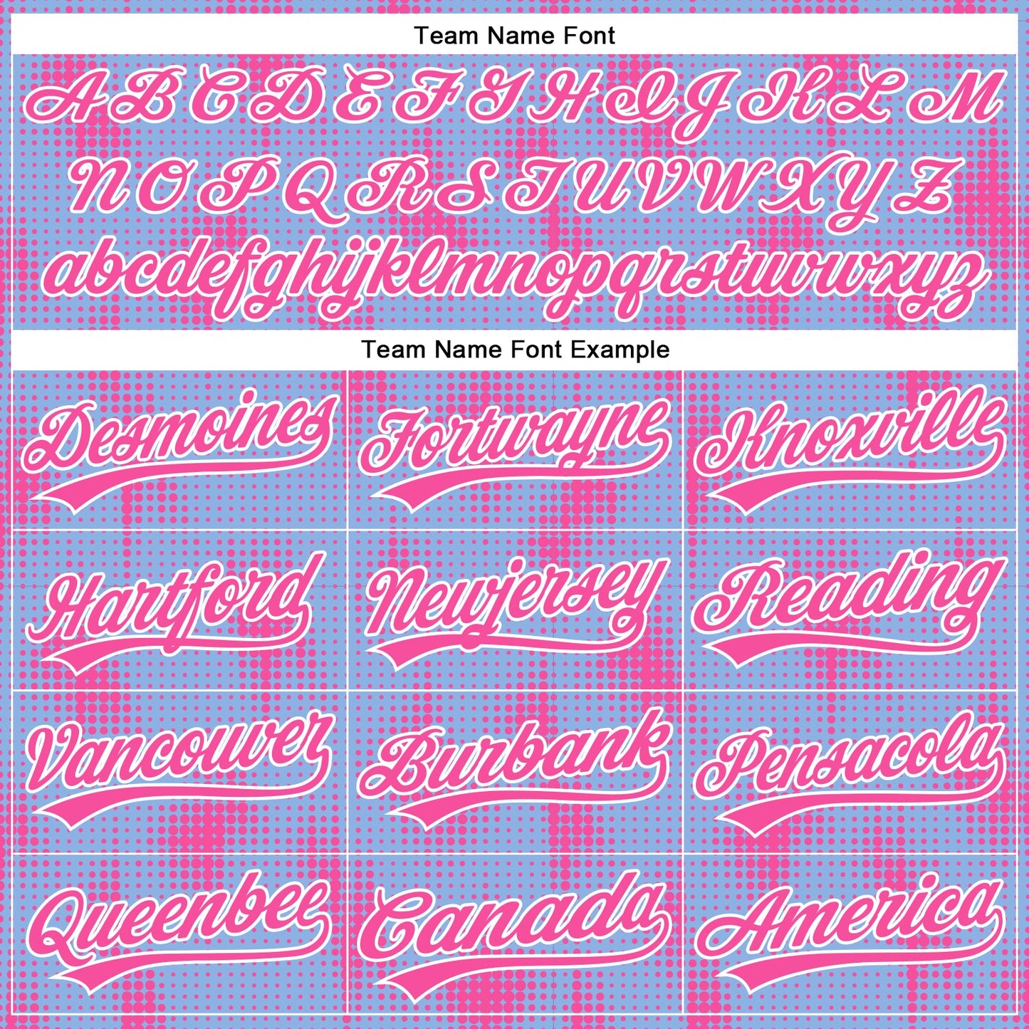 Custom Light Blue Pink-White 3D Pattern Design Halftone Dots Authentic Baseball Jersey - Sky-Custom