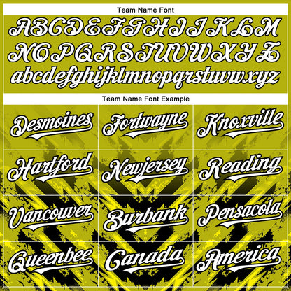 Custom Olive White-Black 3D Pattern Design Abstract Arrow Authentic Baseball Jersey - Sky-Custom