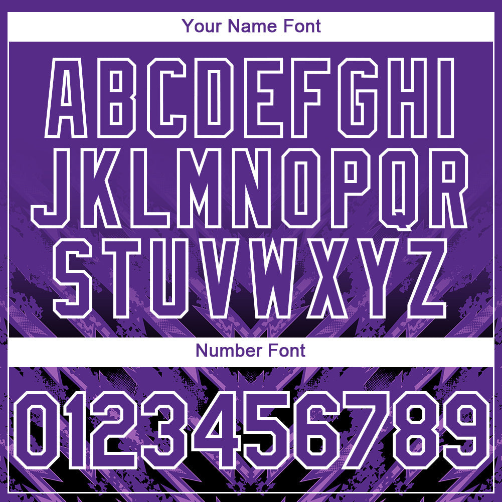 Custom Purple Black-White 3D Pattern Design Abstract Arrow Authentic Baseball Jersey - Sky-Custom