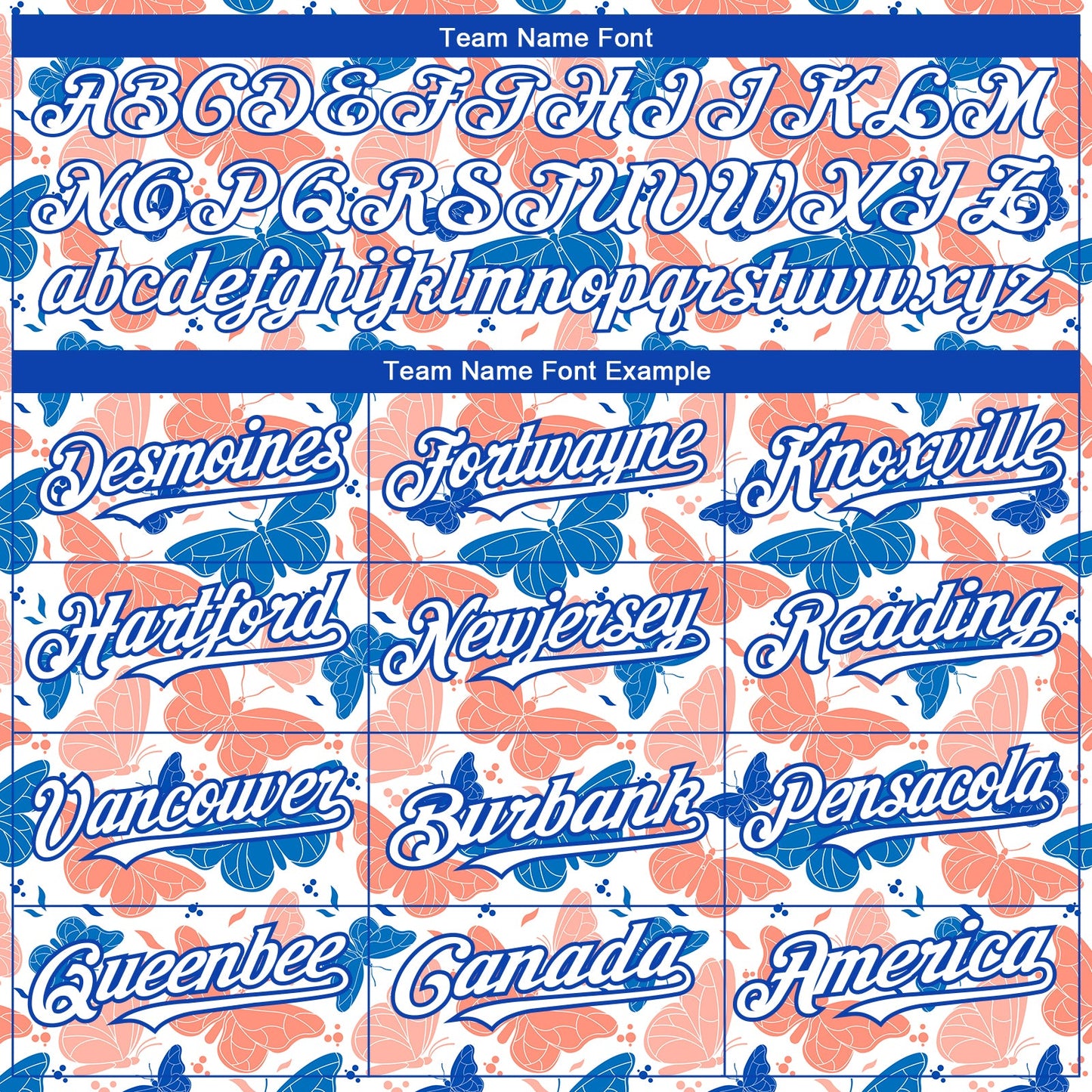 Custom White Royal 3D Pattern Design Animal Butterfly Authentic Baseball Jersey - Sky-Custom