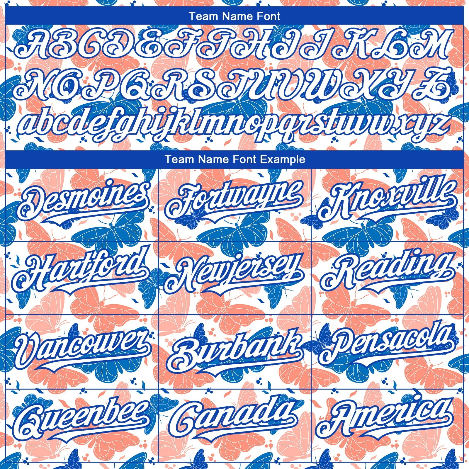 Custom White Royal 3D Pattern Design Animal Butterfly Authentic Baseball Jersey - Sky-Custom