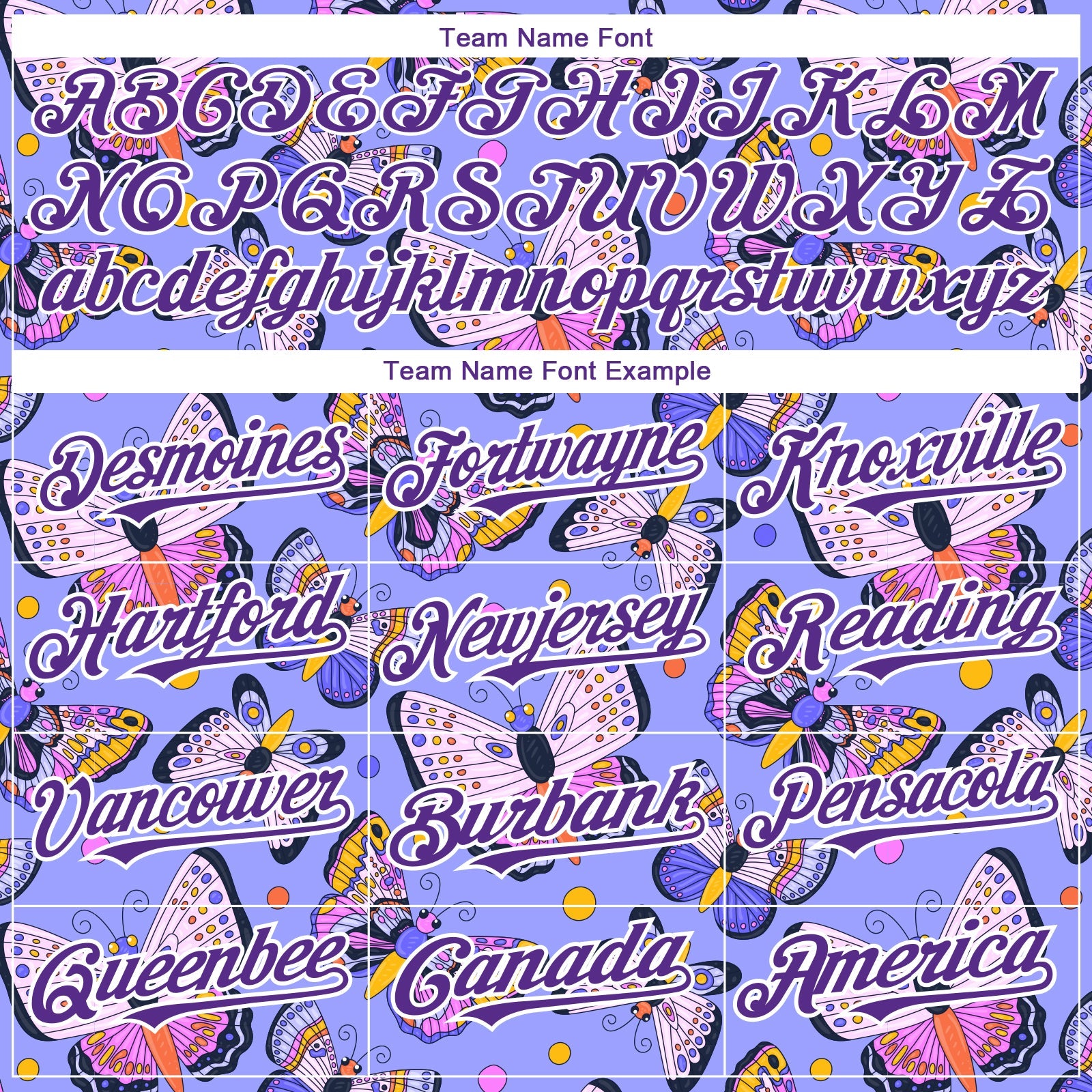 Custom Medium Purple Purple-White 3D Pattern Design Animal Butterfly Authentic Baseball Jersey - Sky-Custom