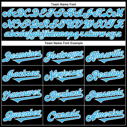 Custom White Sky Blue 3D Pattern Design Rave Psychedelic Authentic Baseball Jersey - Sky-Custom