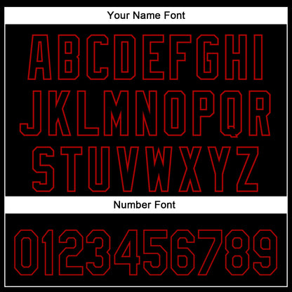 Custom Black Red 3D Pattern Design Rave Bloody Handprint Authentic Baseball Jersey - Sky-Custom