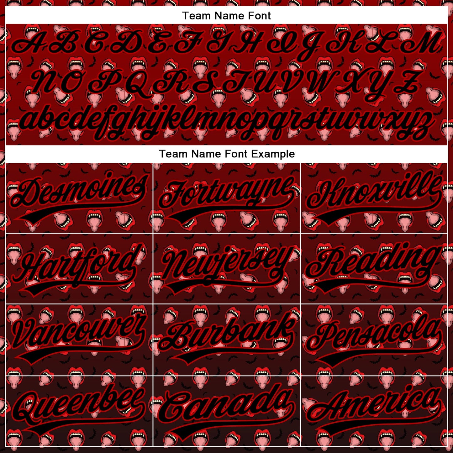 Custom Red Black 3D Pattern Design Gothic Style Devil Authentic Baseball Jersey - Sky-Custom