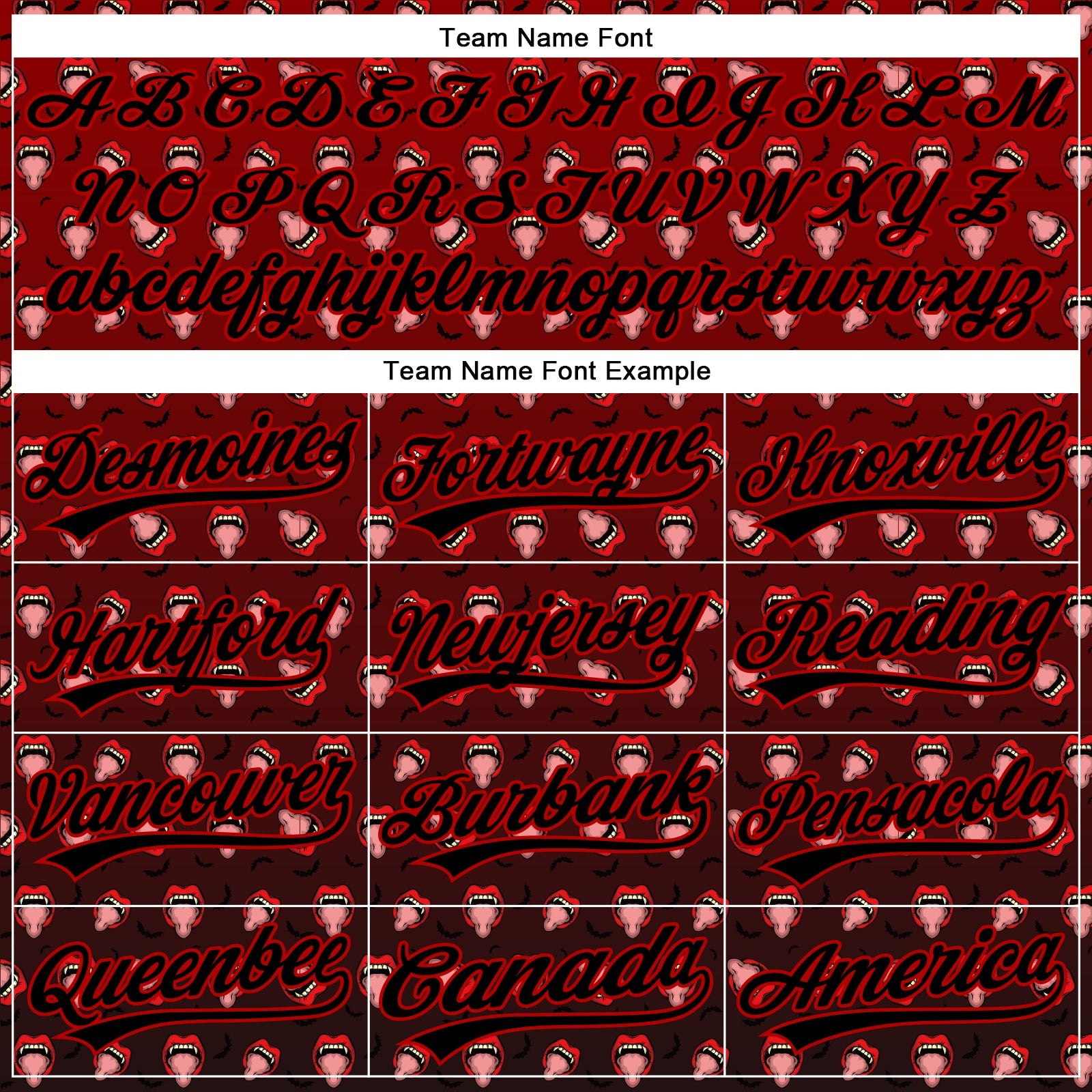 Custom Red Black 3D Pattern Design Gothic Style Devil Authentic Baseball Jersey - Sky-Custom
