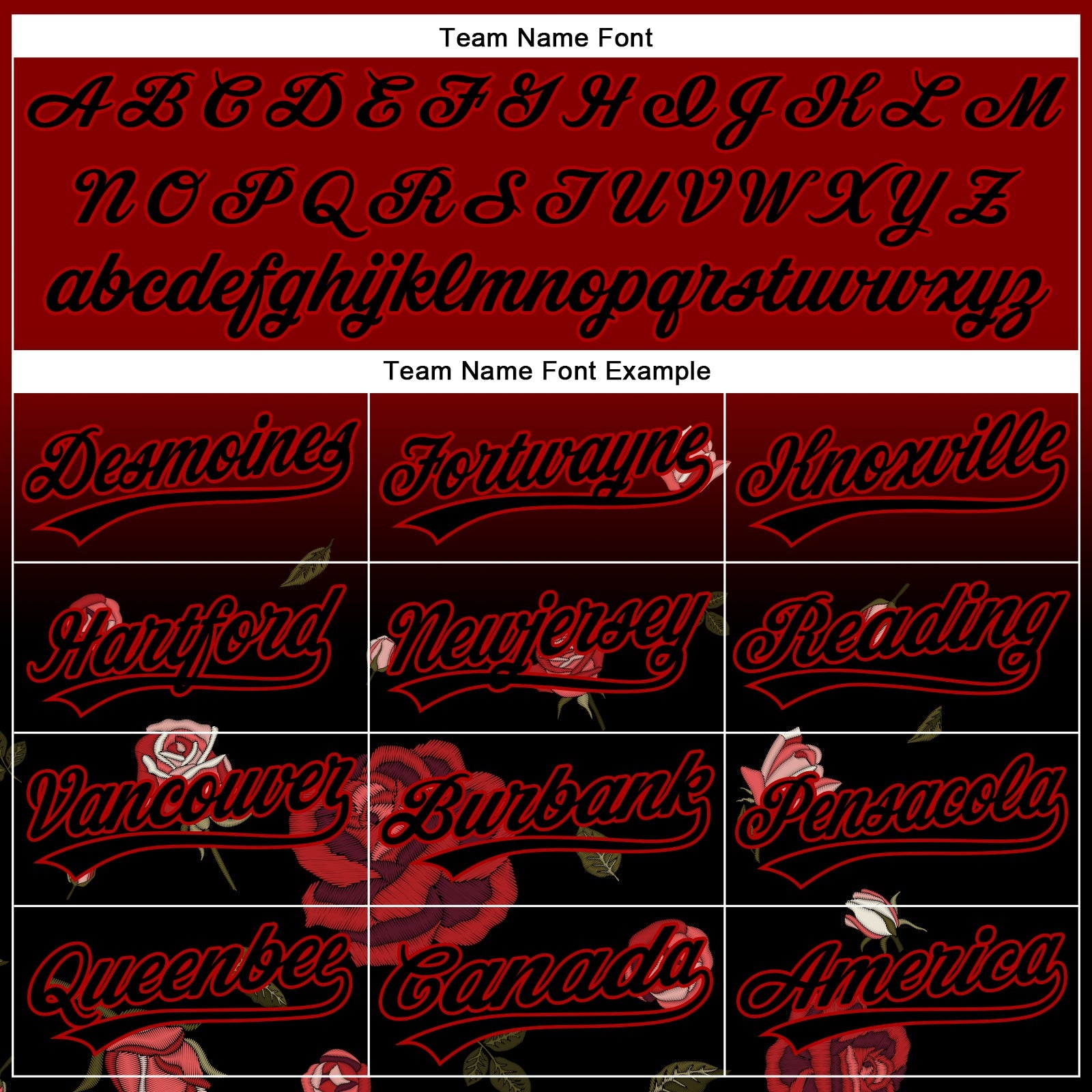 Custom Crimson Black-Red 3D Pattern Design Gothic Style Rose Authentic Baseball Jersey - Sky-Custom