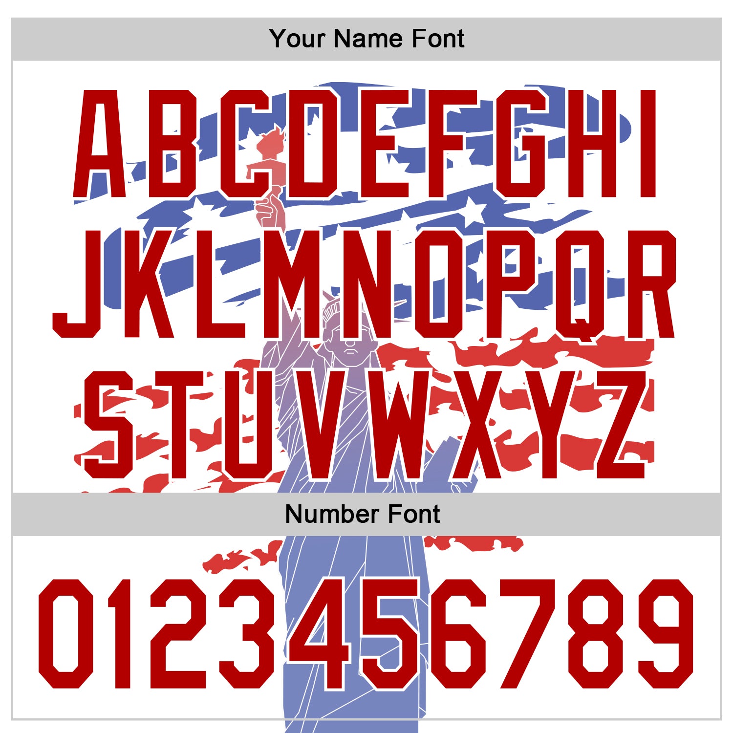 Custom White Red 3D American Flag And Statue of Liberty Authentic Baseball Jersey - Sky-Custom