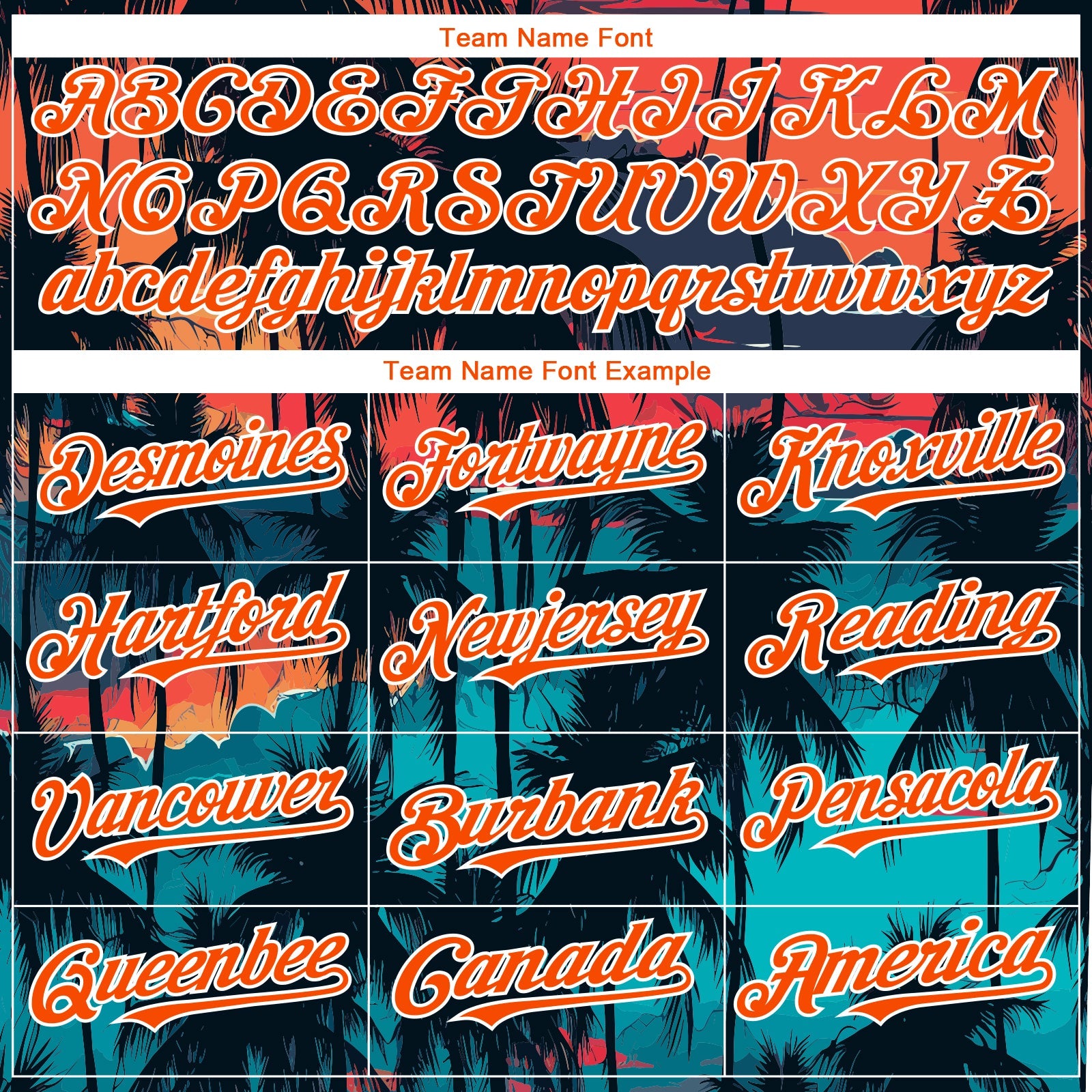 Custom Black Orange-White 3D Pattern Design Tropical Hawaii Palms Trees Authentic Baseball Jersey - Sky-Custom