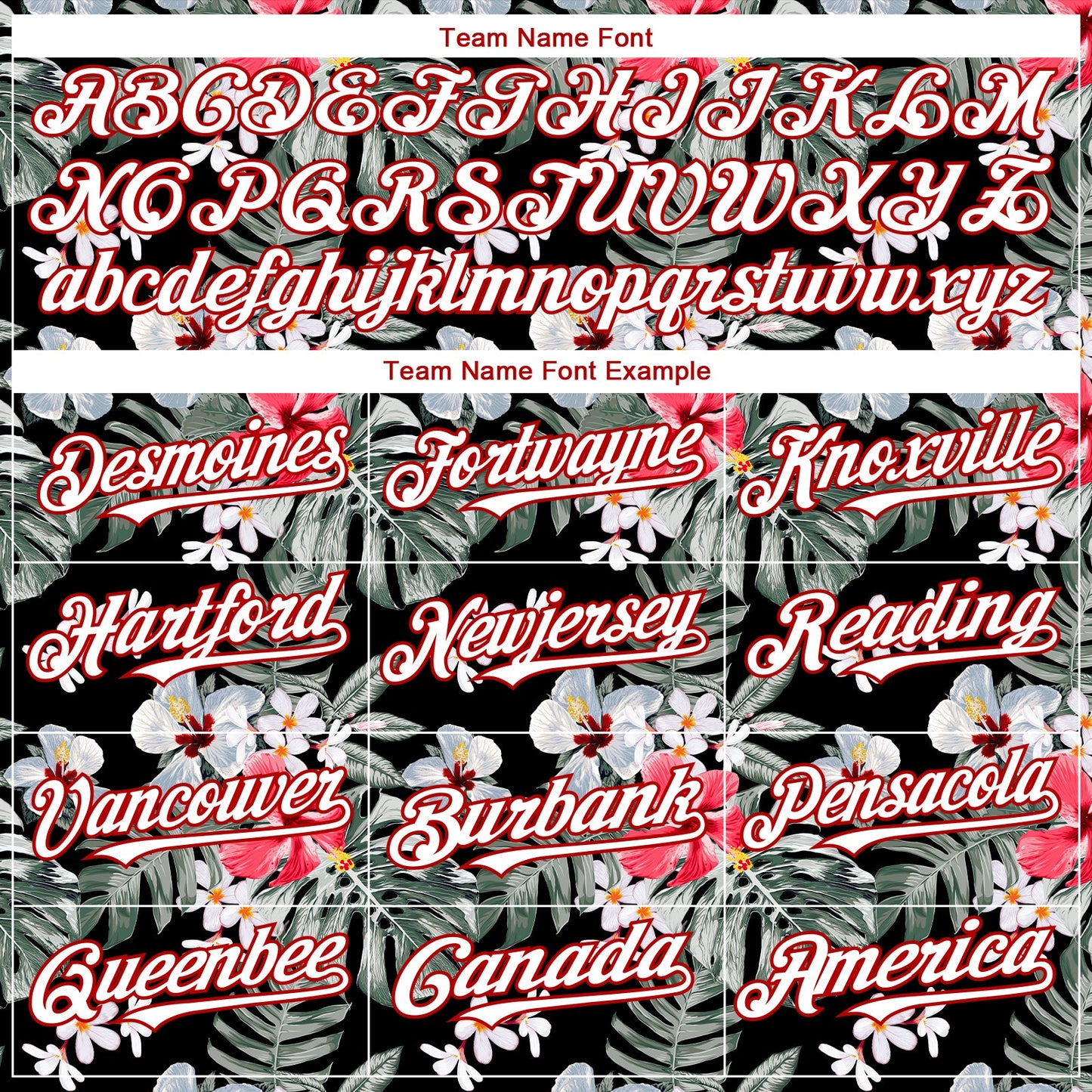Custom Black White-Red 3D Pattern Design Tropical Hawaii Plant Authentic Baseball Jersey - Sky-Custom
