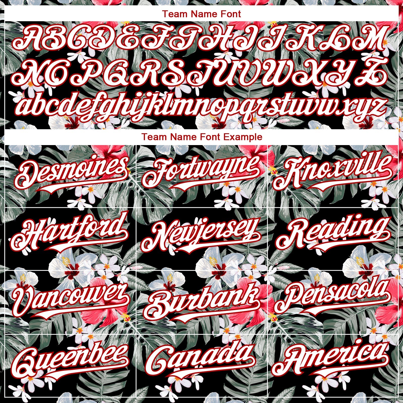 Custom Black White-Red 3D Pattern Design Tropical Hawaii Plant Authentic Baseball Jersey - Sky-Custom
