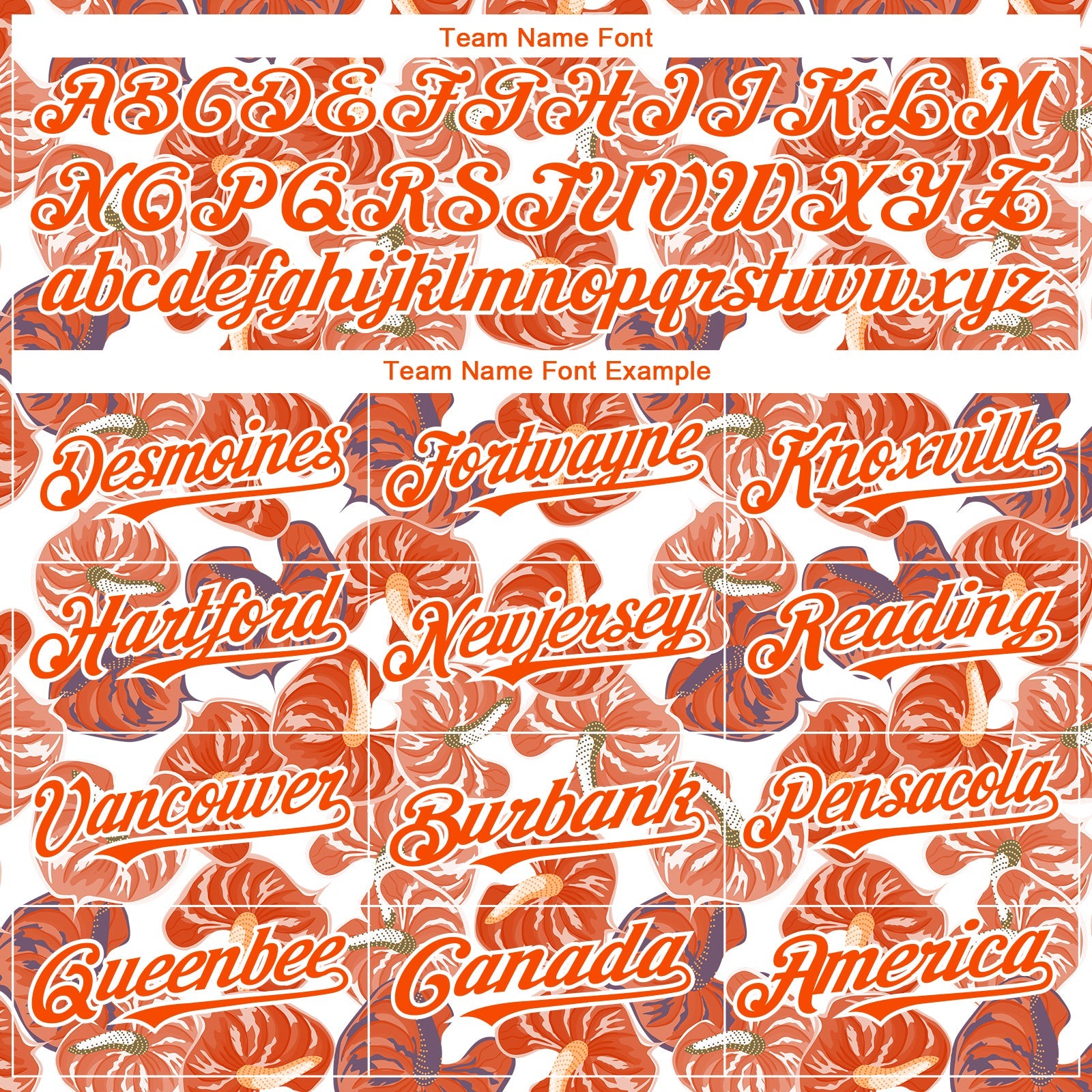Custom White Orange 3D Pattern Design Tropical Anthurium Flower Authentic Baseball Jersey - Sky-Custom