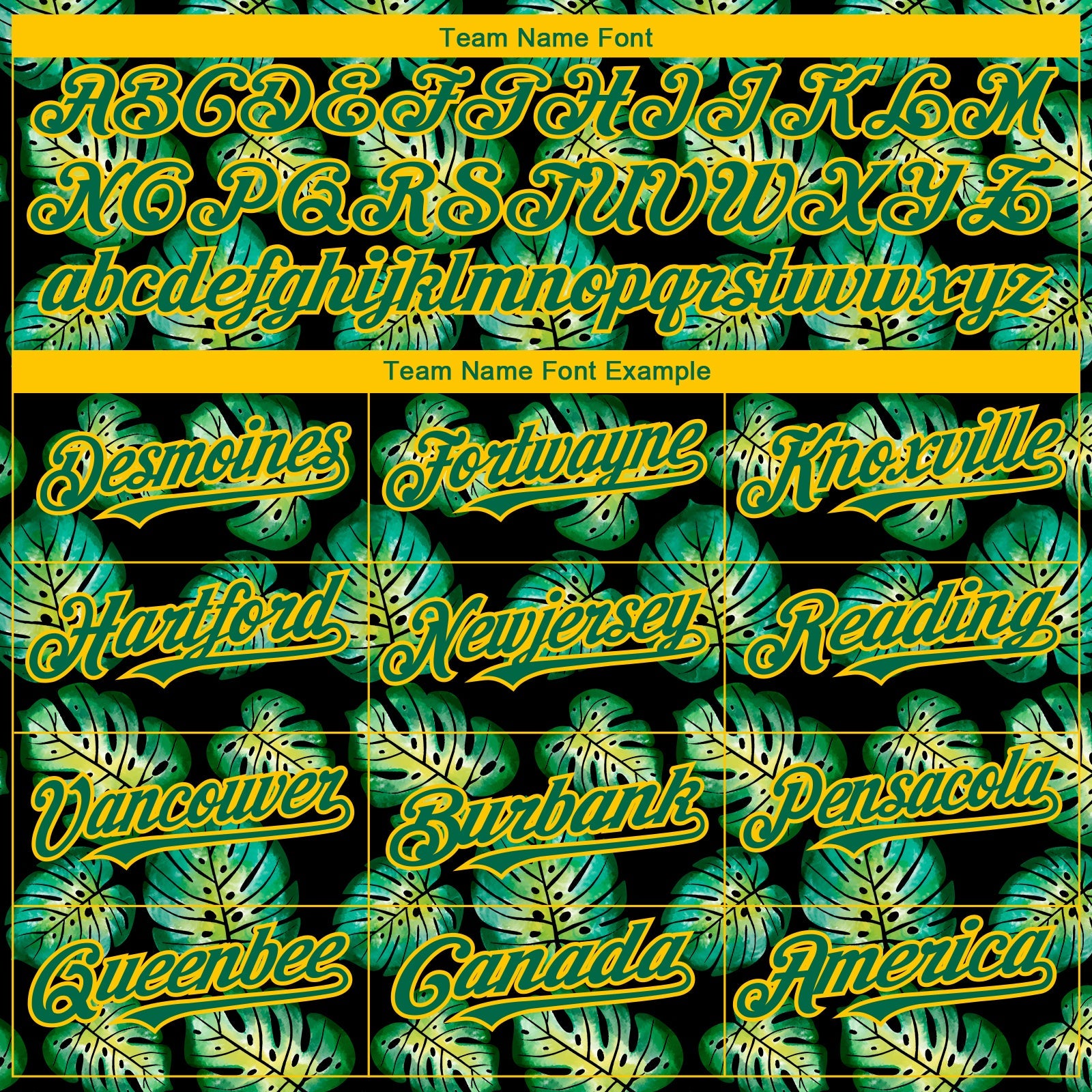 Custom Black Kelly Green-Gold 3D Pattern Design Tropical Monstera Authentic Baseball Jersey - Sky-Custom