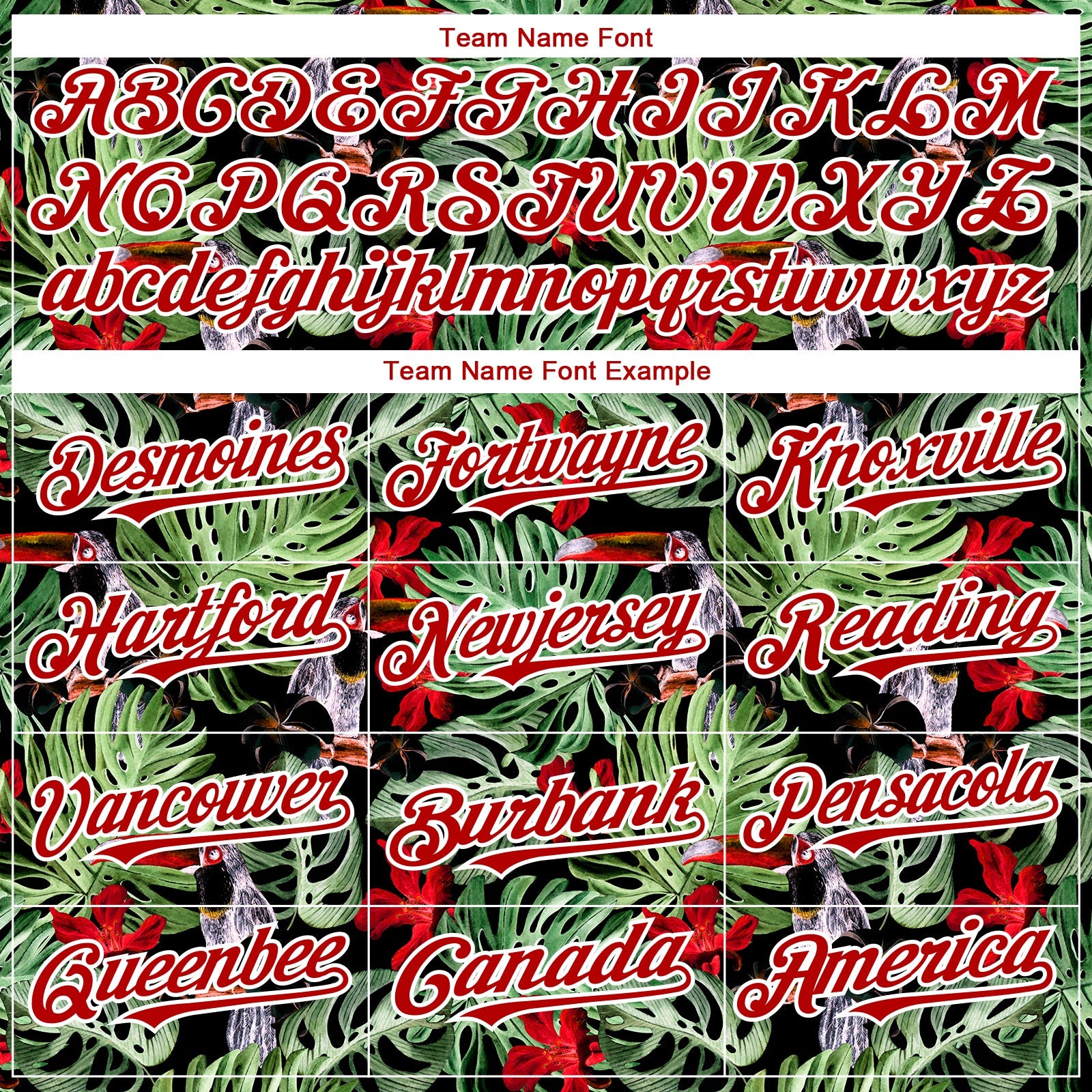 Custom Black Red-White 3D Pattern Design Tropical Plant And Bird Authentic Baseball Jersey - Sky-Custom