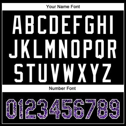 Custom Black Purple-White 3D Pattern Design Abstract Colorful Glittering Dot Authentic Baseball Jersey - Sky-Custom