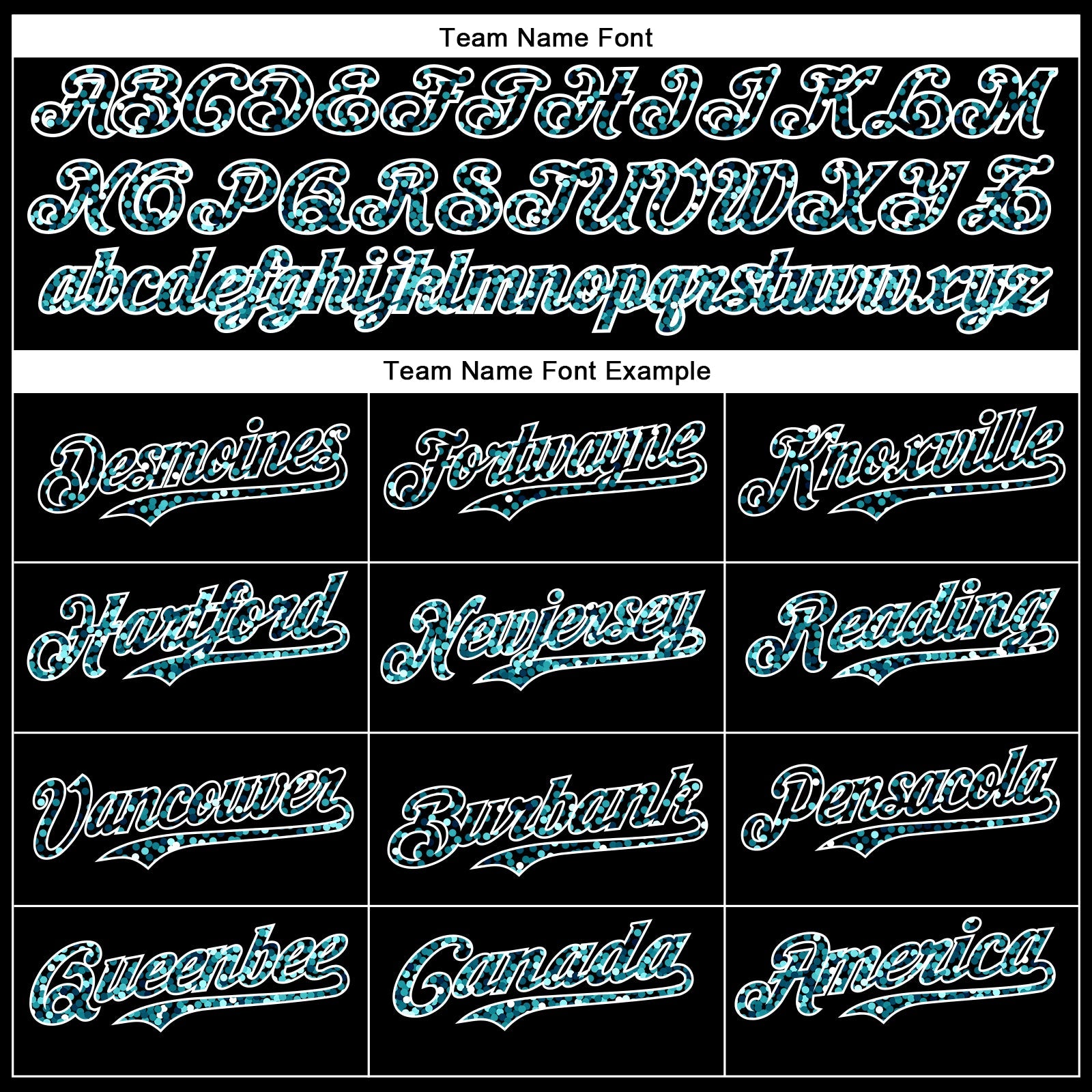 Custom Black Teal-White 3D Pattern Design Abstract Colorful Glittering Dot Authentic Baseball Jersey - Sky-Custom