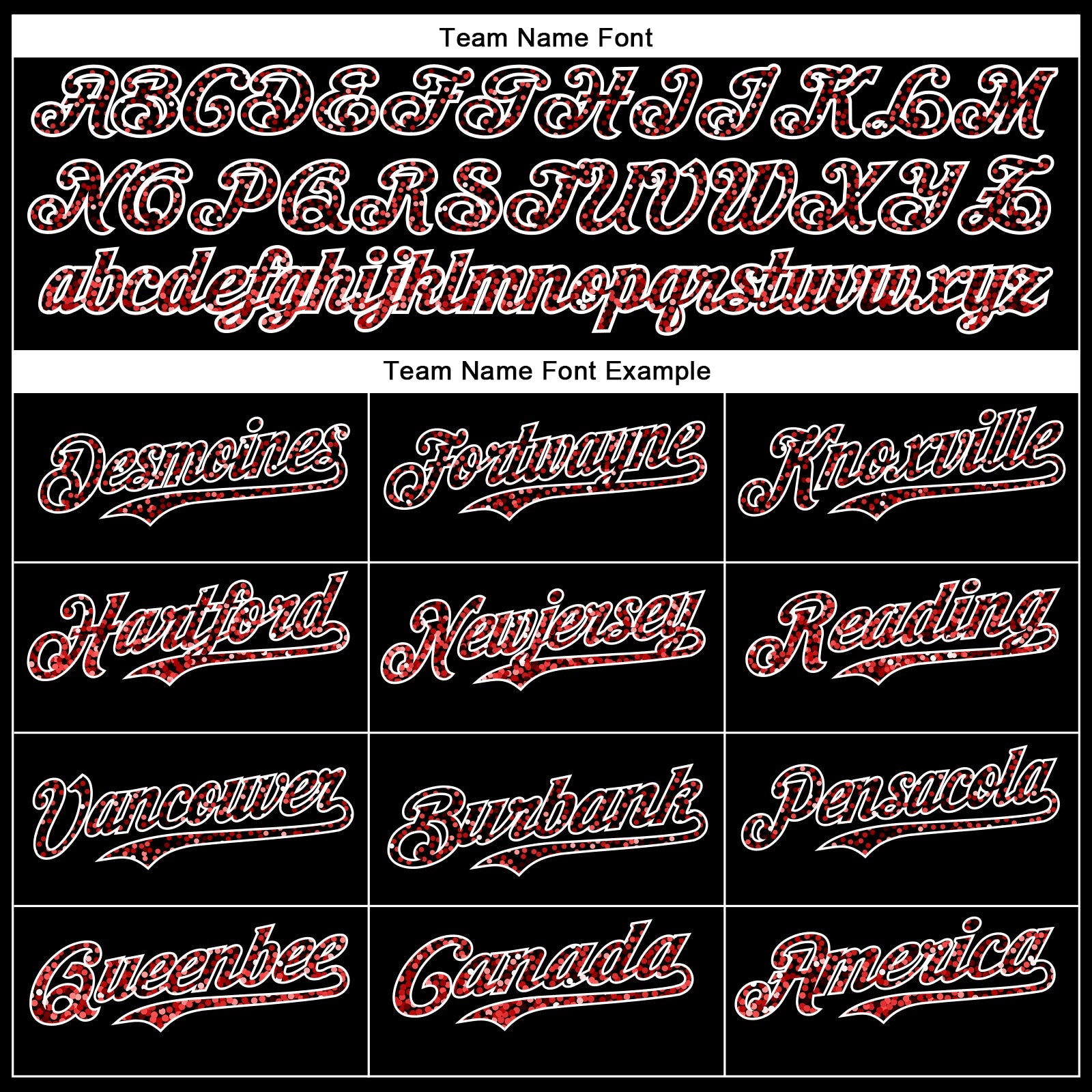 Custom Black Red-White 3D Pattern Design Abstract Colorful Glittering Dot Authentic Baseball Jersey - Sky-Custom