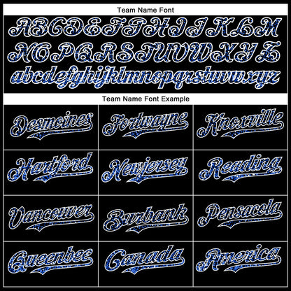 Custom Black Thunder Blue-White 3D Pattern Design Abstract Colorful Glittering Dot Authentic Baseball Jersey - Sky-Custom
