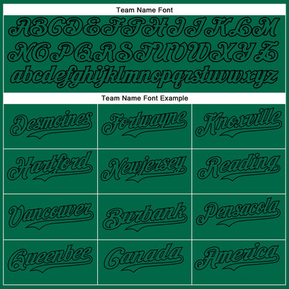 Custom Kelly Green Black 3D Pattern Design Gradient Style Irregular Shape Authentic Baseball Jersey - Sky-Custom