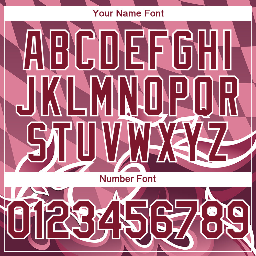 Custom Light Pink Crimson-White 3D Pattern Design Flame Authentic Baseball Jersey - Sky-Custom