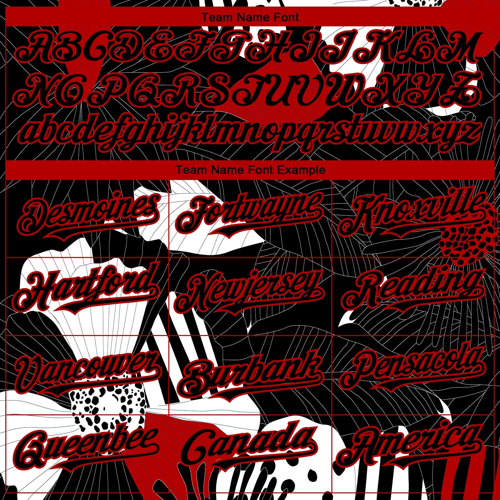 Custom Black Red-White 3D Pattern Design Flower Authentic Baseball Jersey - Sky-Custom