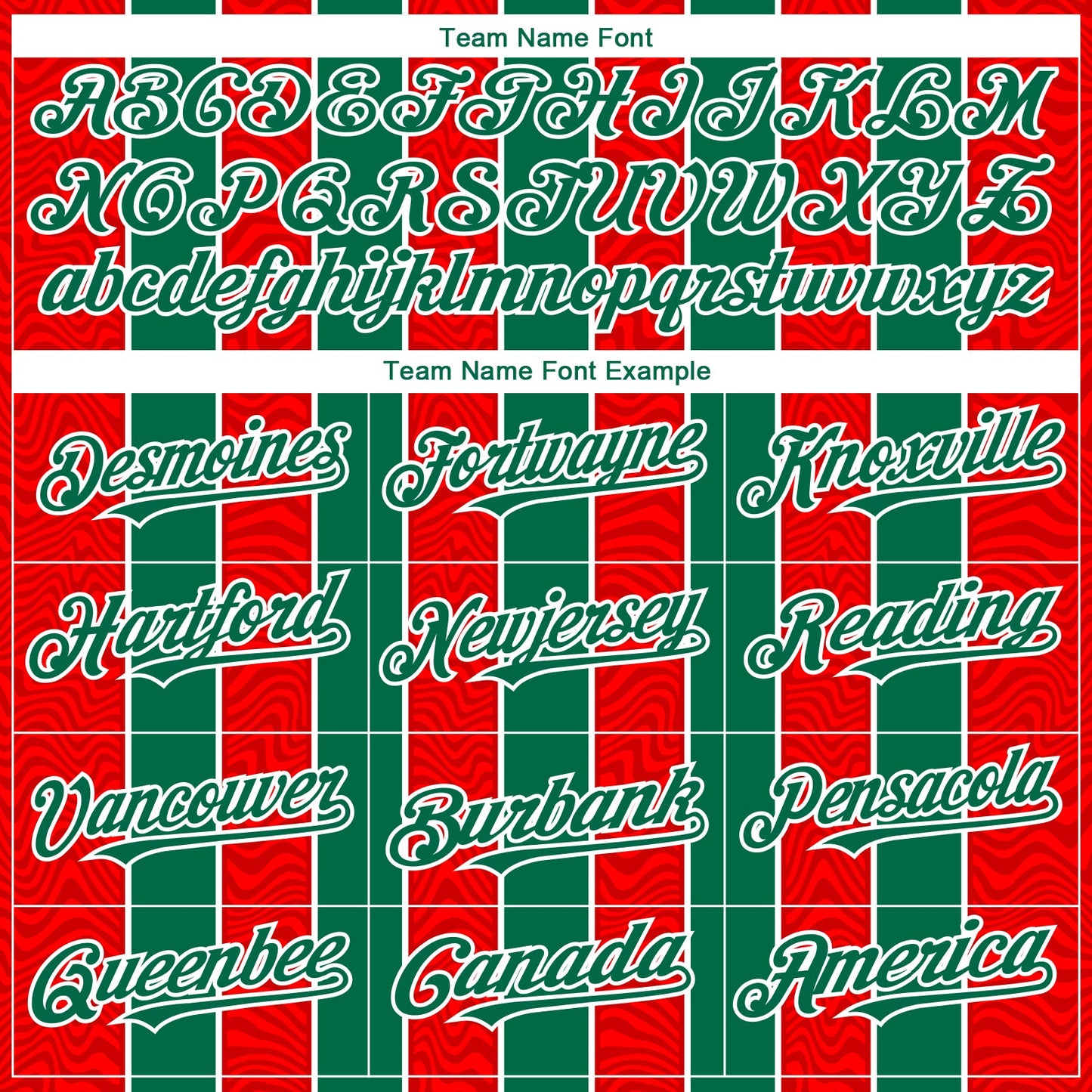 Custom Red Kelly Green-White 3D Pattern Design Stripe Authentic Baseball Jersey - Sky-Custom