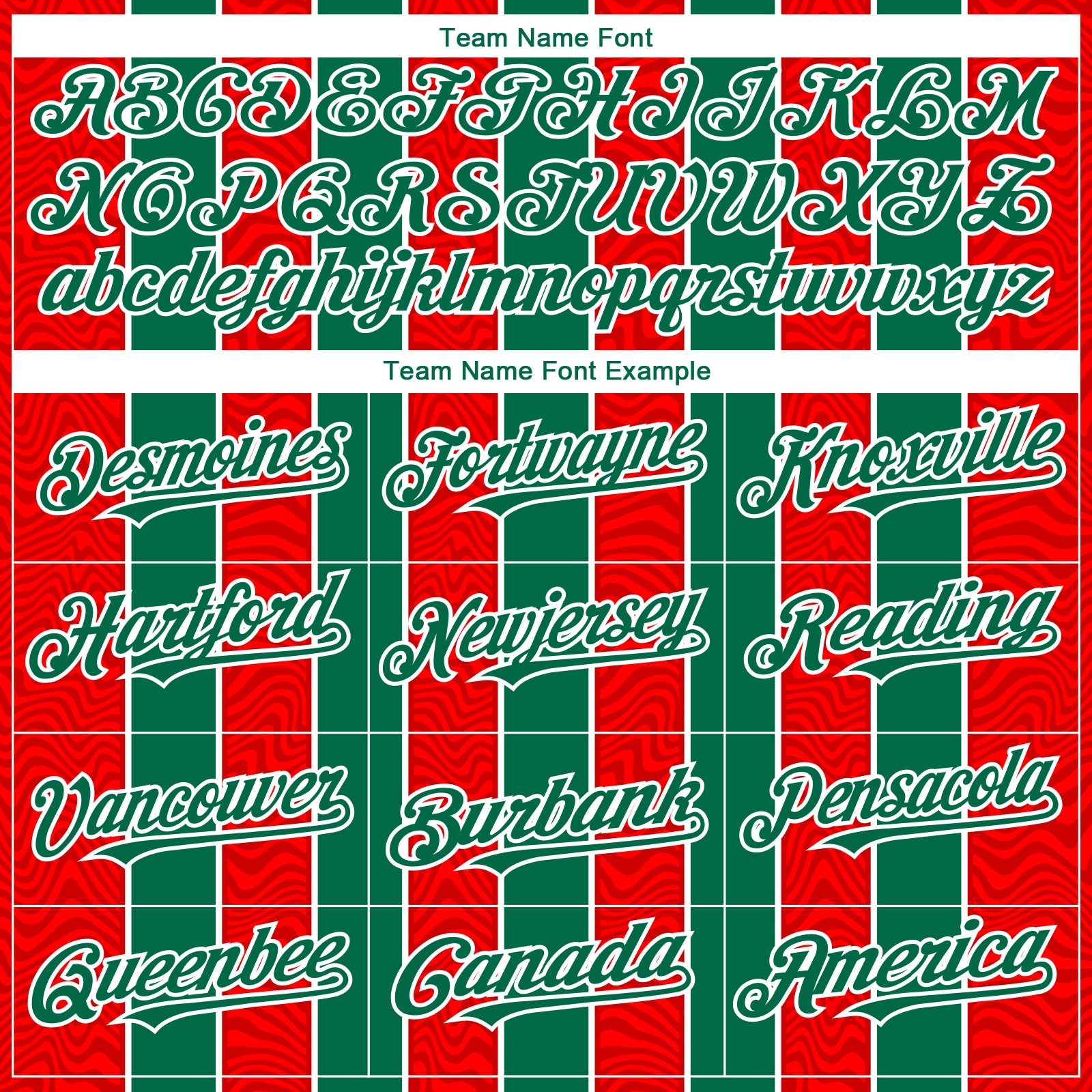 Custom Red Kelly Green-White 3D Pattern Design Stripe Authentic Baseball Jersey - Sky-Custom