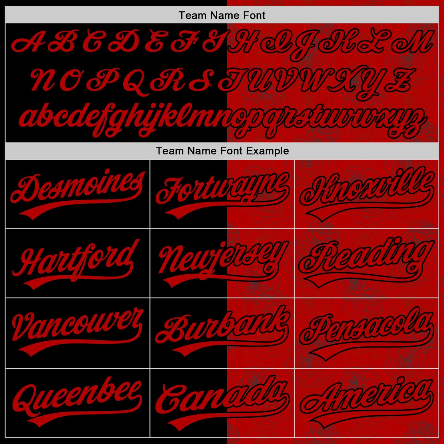 Custom Red Black 3D Pattern Design Gothic Style Rose Authentic Baseball Jersey - Sky-Custom