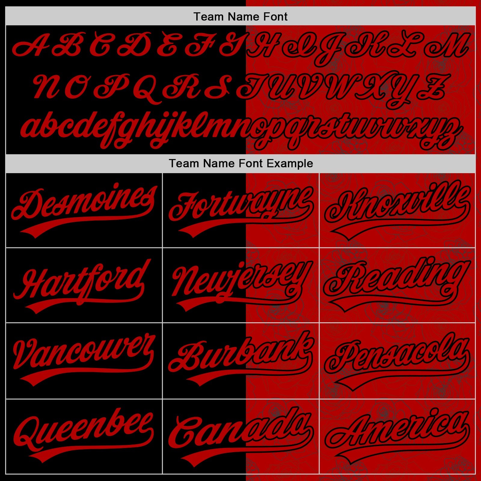 Custom Red Black 3D Pattern Design Gothic Style Rose Authentic Baseball Jersey - Sky-Custom
