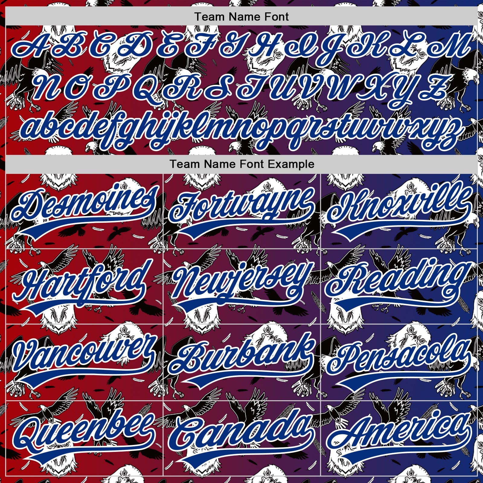 Custom Red Royal-White 3D Pattern Design American Eagle Authentic Baseball Jersey - Sky-Custom