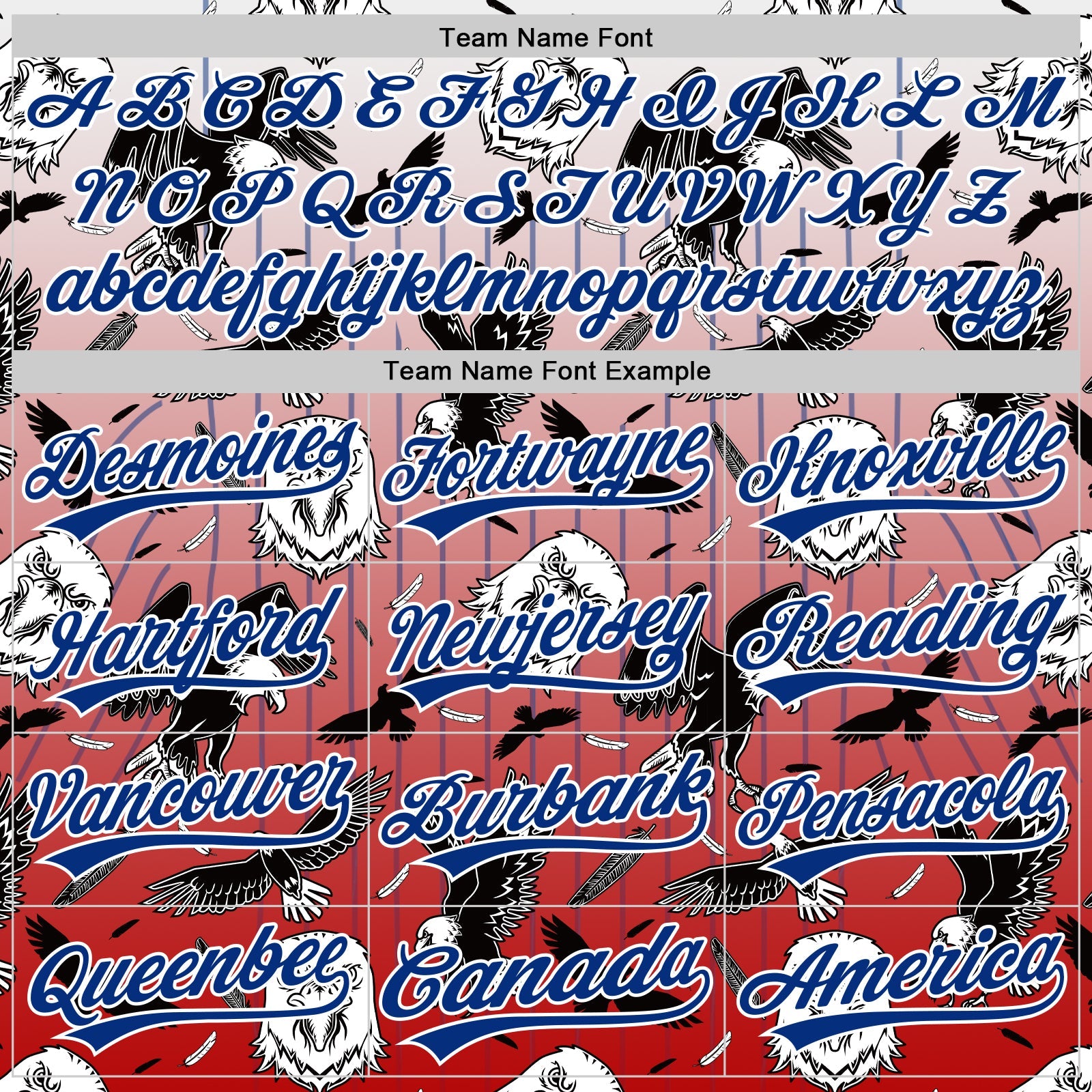 Custom Red Royal-White 3D Pattern Design American Eagle Authentic Baseball Jersey - Sky-Custom