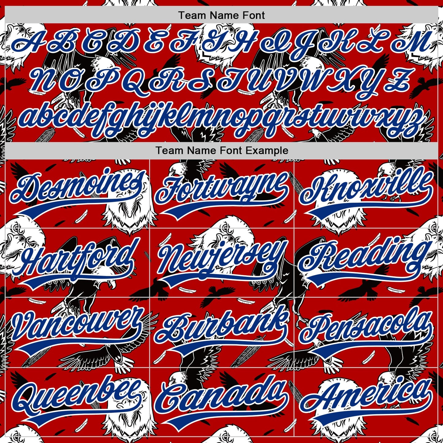 Custom Red Royal-White 3D Pattern Design American Eagle Authentic Baseball Jersey - Sky-Custom