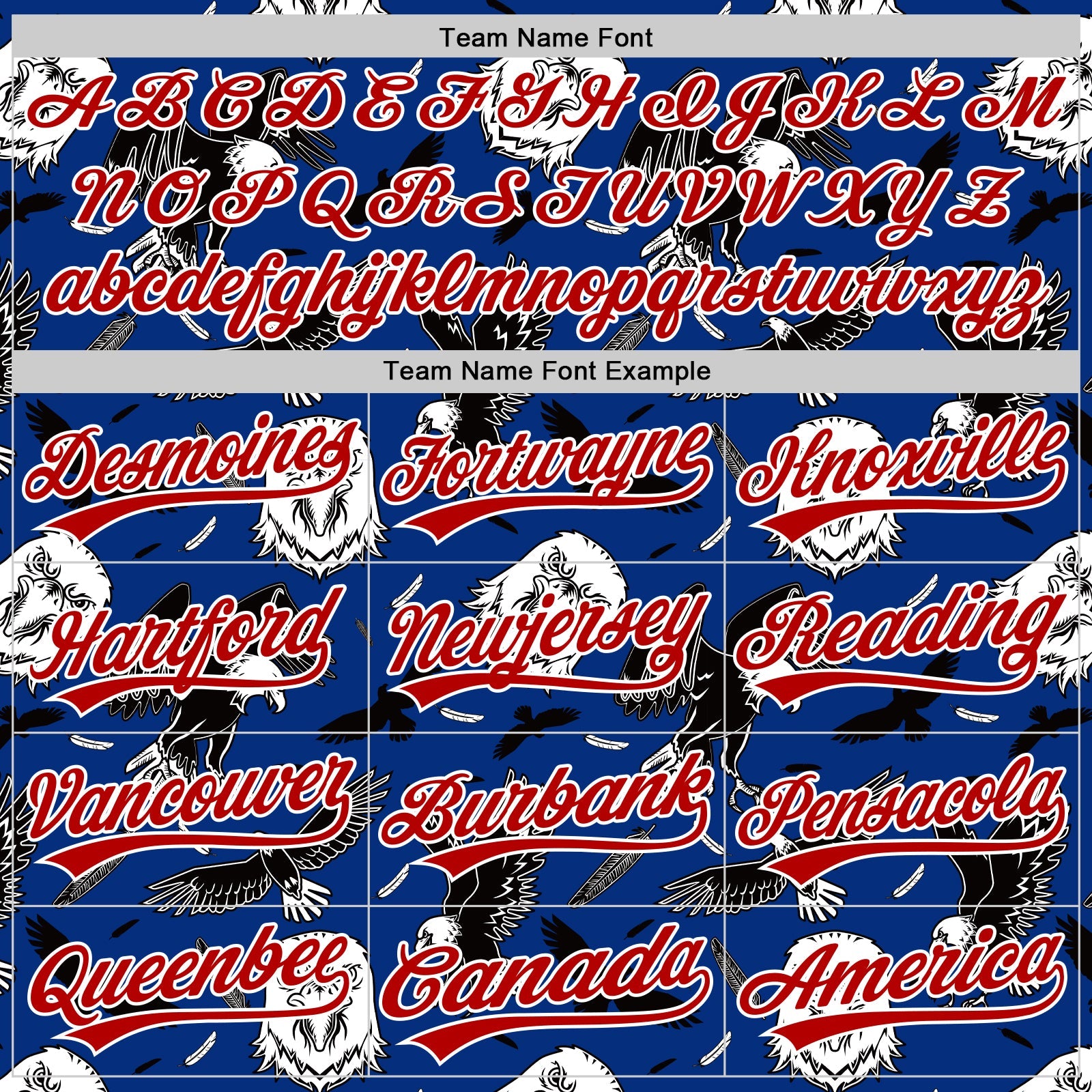 Custom Royal Red-White 3D Pattern Design American Eagle Authentic Baseball Jersey - Sky-Custom