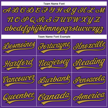 Custom Purple Old Gold-Black 3D Pattern Design Football Helmet And Animal Claw Authentic Baseball Jersey - Sky-Custom