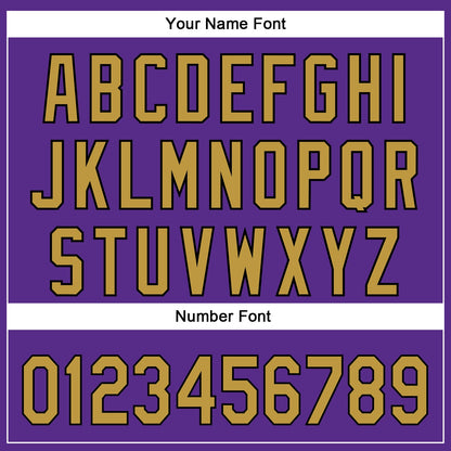 Custom Purple Old Gold-Black 3D Pattern Design Football Helmet And Animal Claw Authentic Baseball Jersey - Sky-Custom