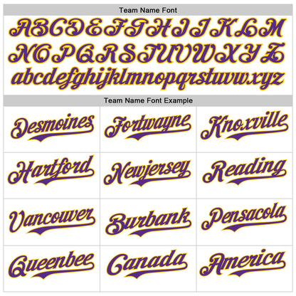 Custom White Purple-Yellow 3D Pattern Design Rave Monster Authentic Baseball Jersey - Sky-Custom