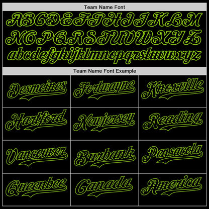 Custom Black Neon Green 3D Pattern Design Rave Animal Cat Authentic Baseball Jersey - Sky-Custom