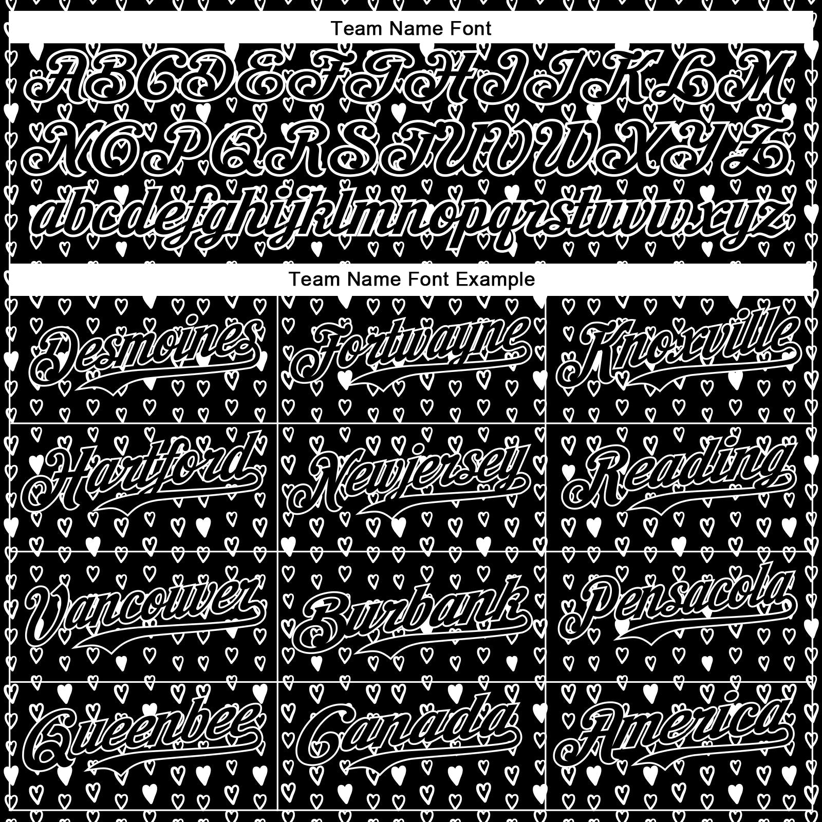 Custom Black White 3D Pattern Design Hearts Authentic Baseball Jersey - Sky-Custom