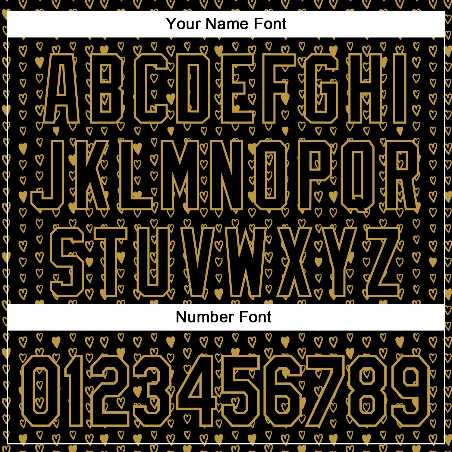 Custom Black Old Gold 3D Pattern Design Hearts Authentic Baseball Jersey - Sky-Custom
