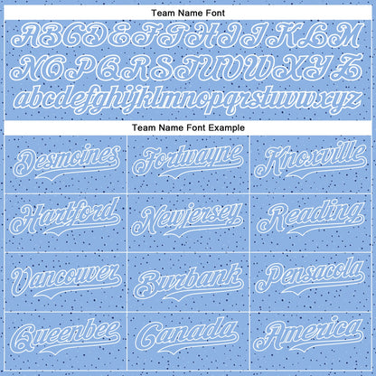 Custom Light Blue White 3D Pattern Design Dots Authentic Baseball Jersey - Sky-Custom