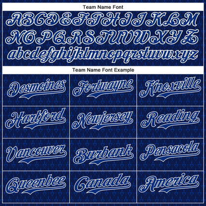 Custom Navy Red-Royal 3D Pattern Design Hearts Authentic Baseball Jersey - Sky-Custom